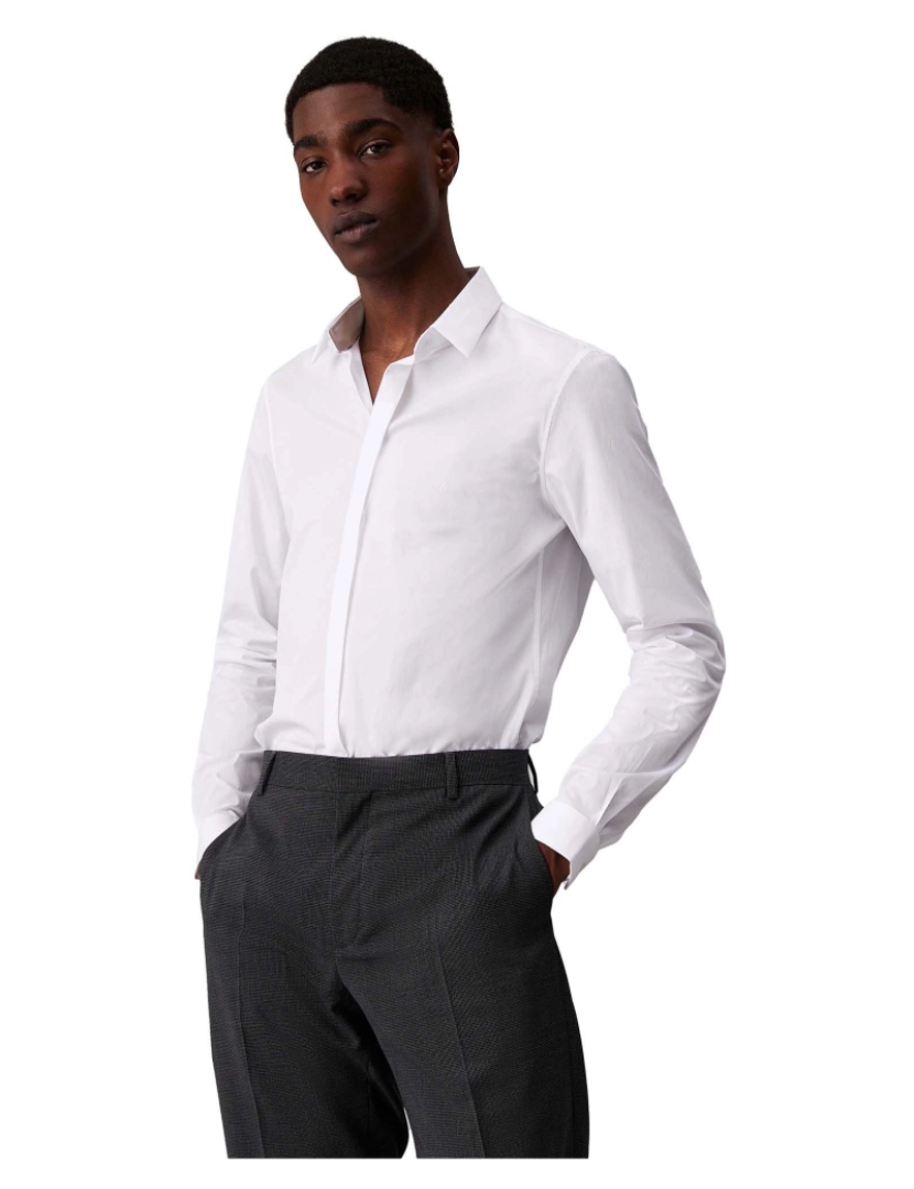 Calvin Klein - Camisa Calvin Klein Poplin Hp Extra Slim