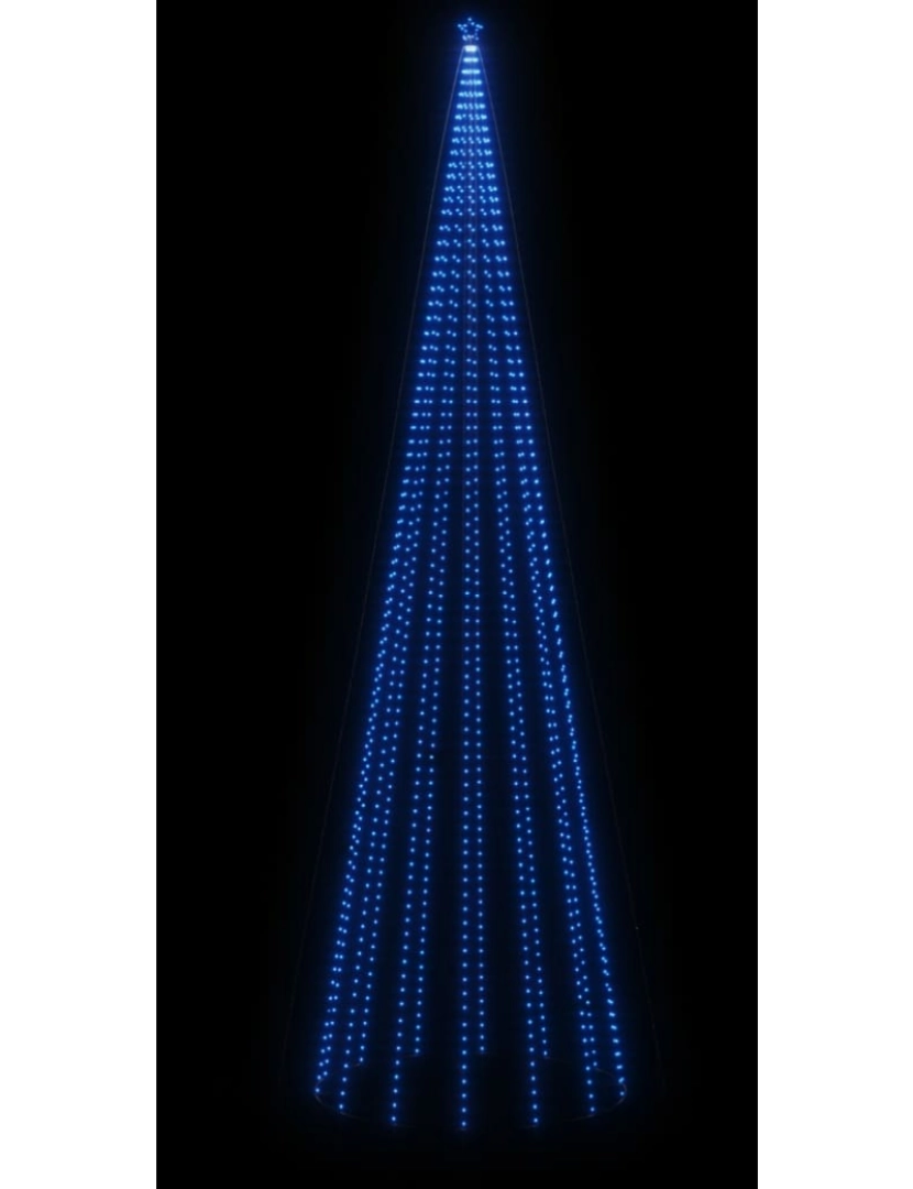 imagem de vidaXL Árvore de Natal com espigão 1134 luzes LED 800 cm azul5