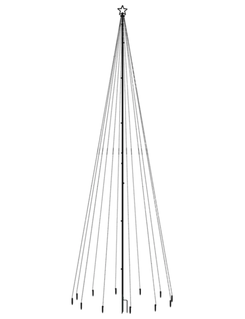 imagem de vidaXL Árvore de Natal com espigão 732 luzes LED 500 cm azul4