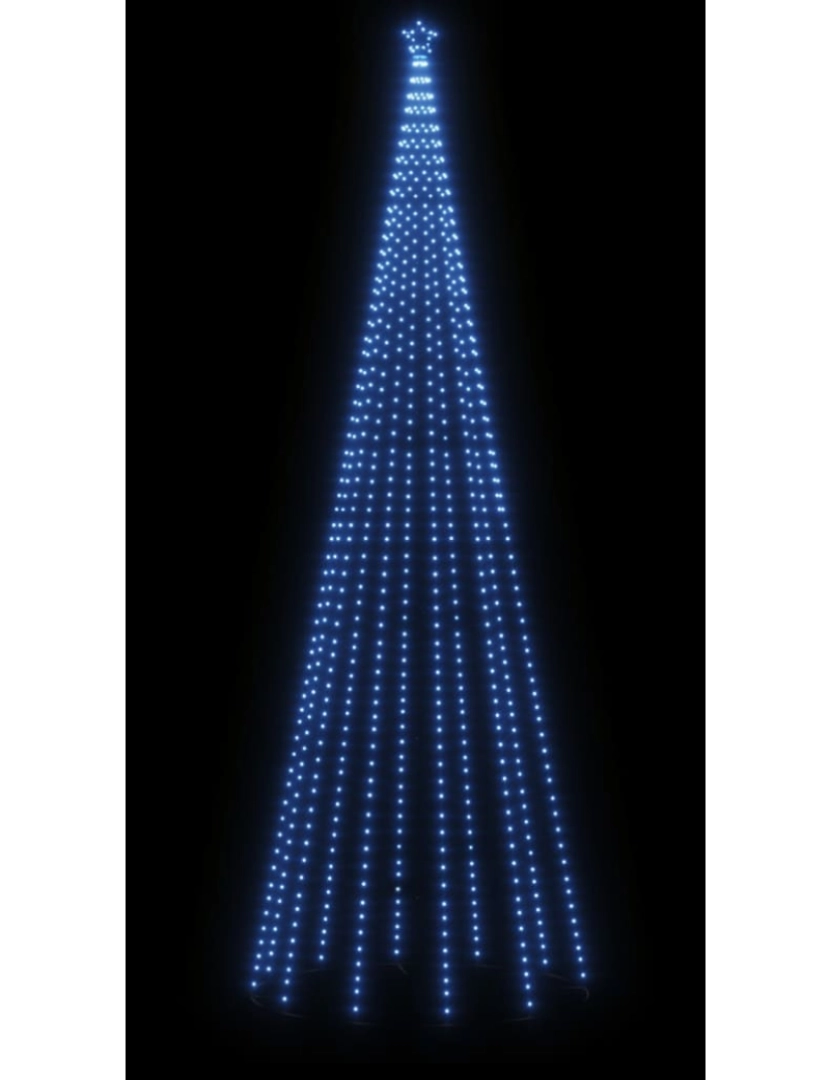 imagem de vidaXL Árvore de Natal com espigão 732 luzes LED 500 cm azul5