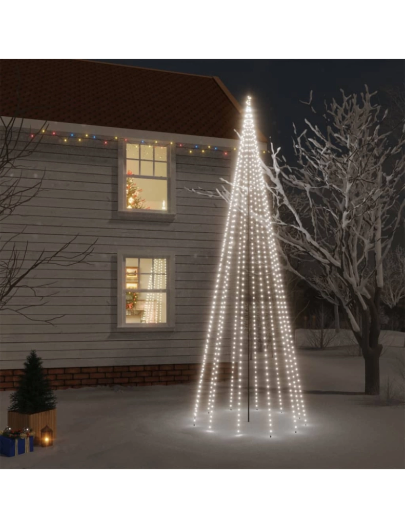 Vidaxl - vidaXL Árvore de Natal com espigão 732 luzes LED 500 cm branco frio