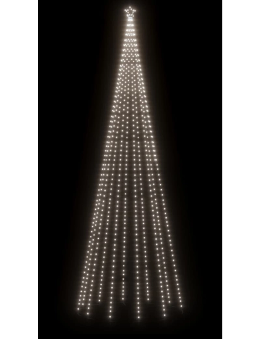 imagem de vidaXL Árvore de Natal com espigão 732 luzes LED 500 cm branco frio5