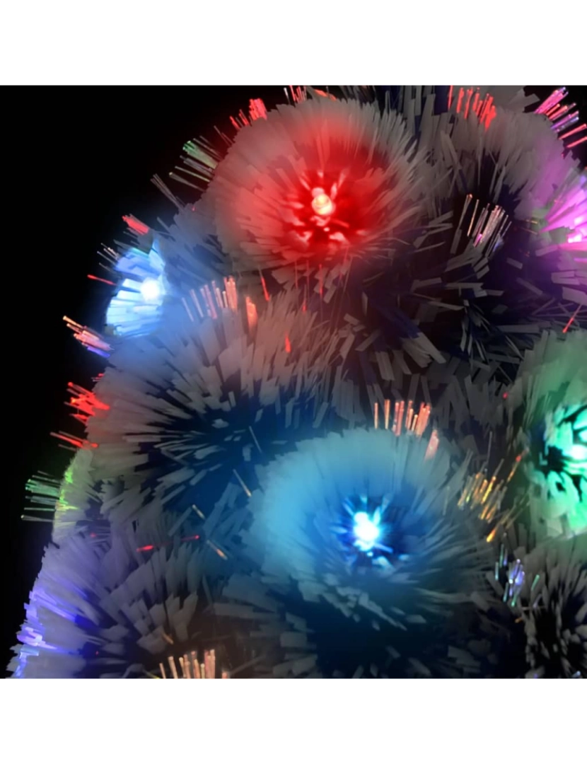 imagem de vidaXL Árvore Natal artificial pré-iluminada fibra ótica branco/azul7