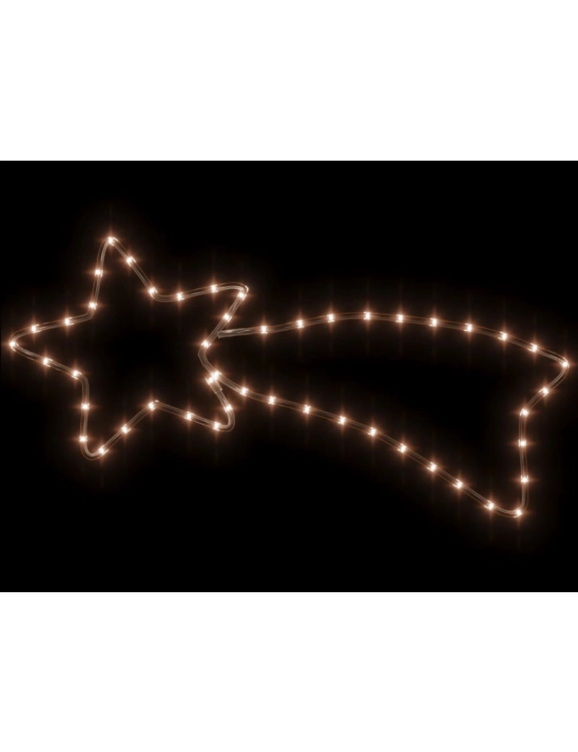 imagem de vidaXL Figura estrelas cadentes +48 LEDs 3pcs 65x28cm branco quente6