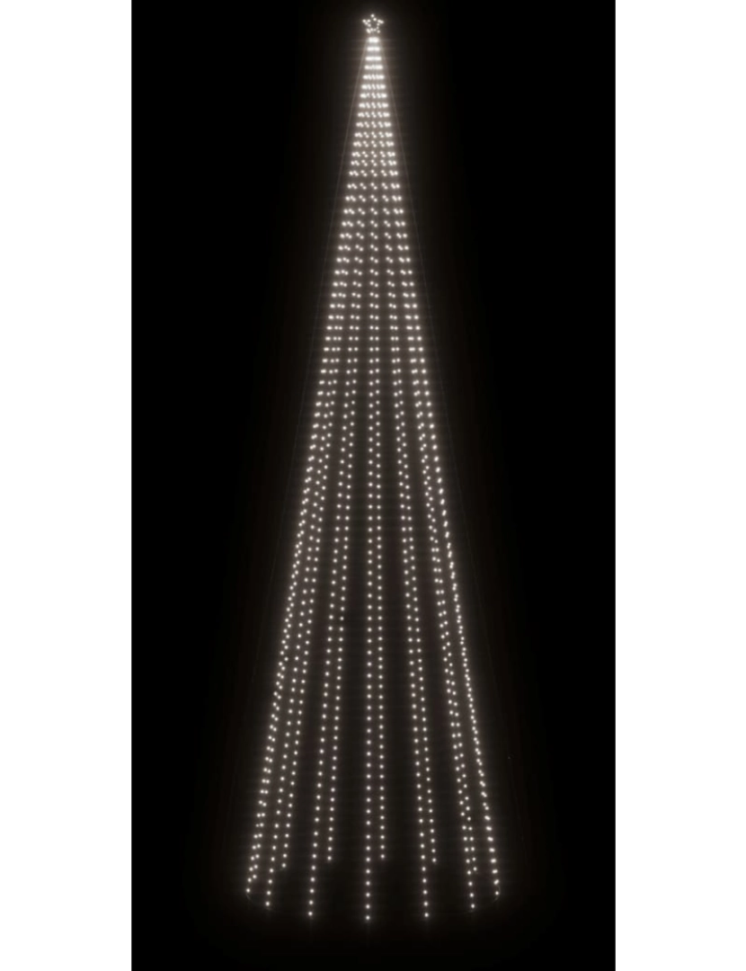 imagem de vidaXL Árvore de Natal em cone 1134 LEDs 230x800 cm branco frio5