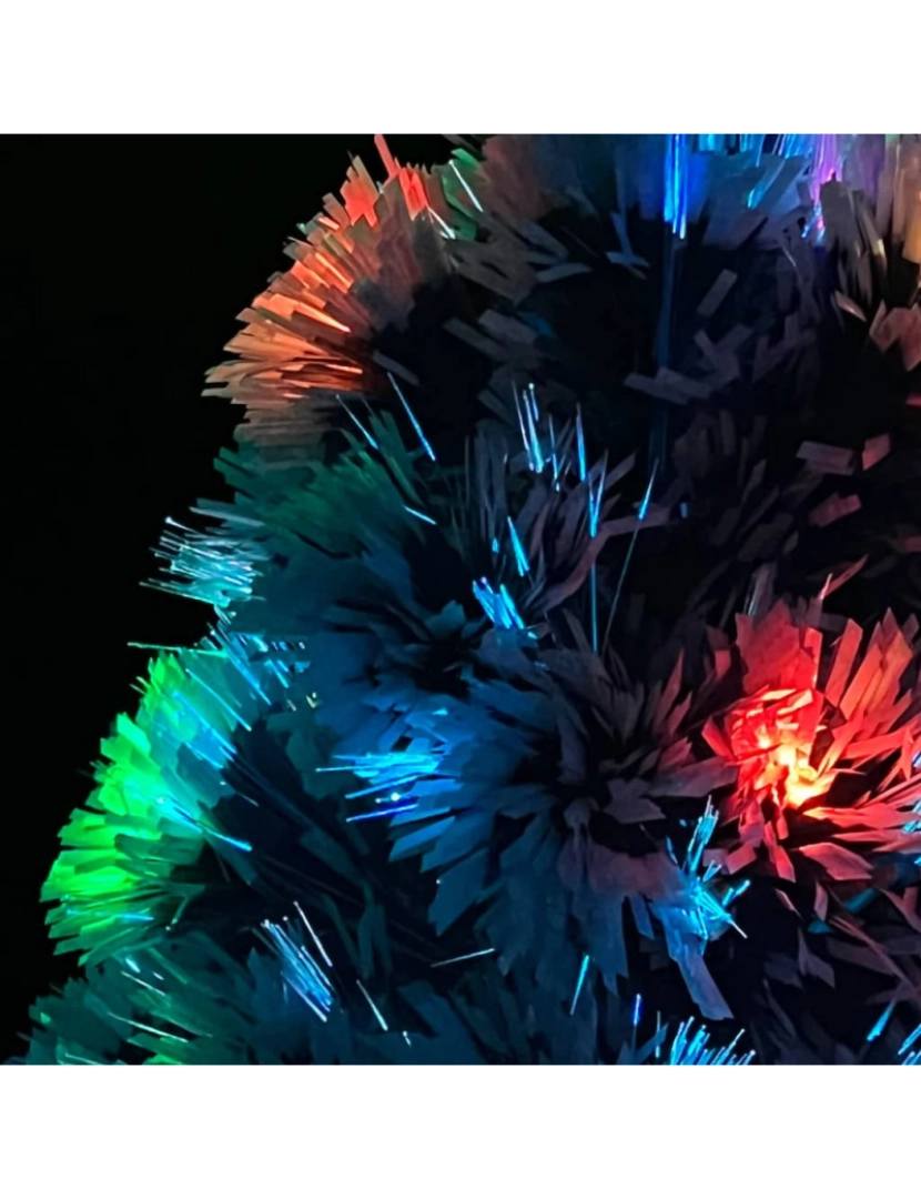 imagem de vidaXL Árvore Natal artificial pré-iluminada fibra ótica branco/azul5