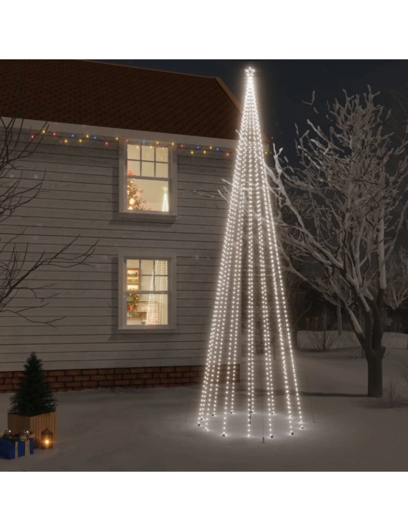 Vidaxl - vidaXL Árvore de Natal com espigão 1134 luzes LED 800 cm branco frio