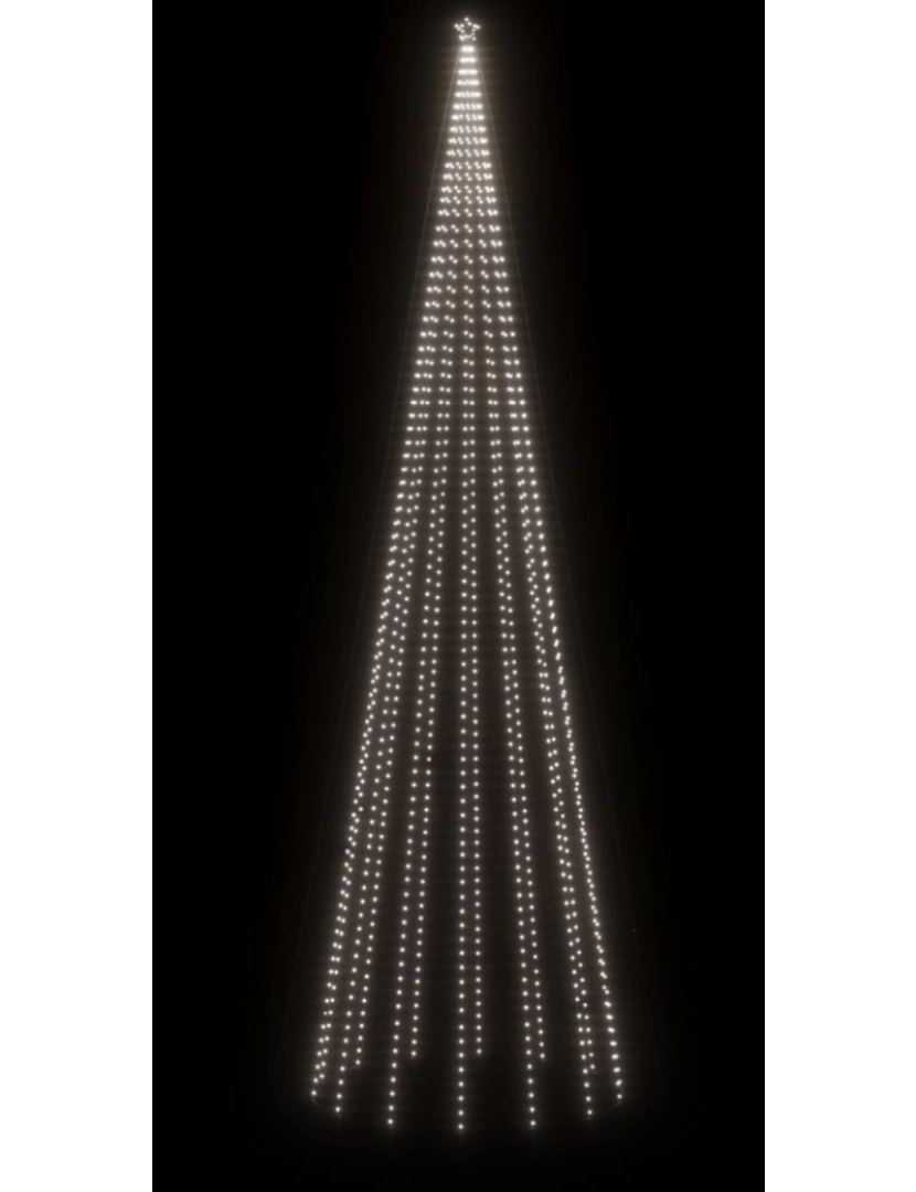 imagem de vidaXL Árvore de Natal com espigão 1134 luzes LED 800 cm branco frio5