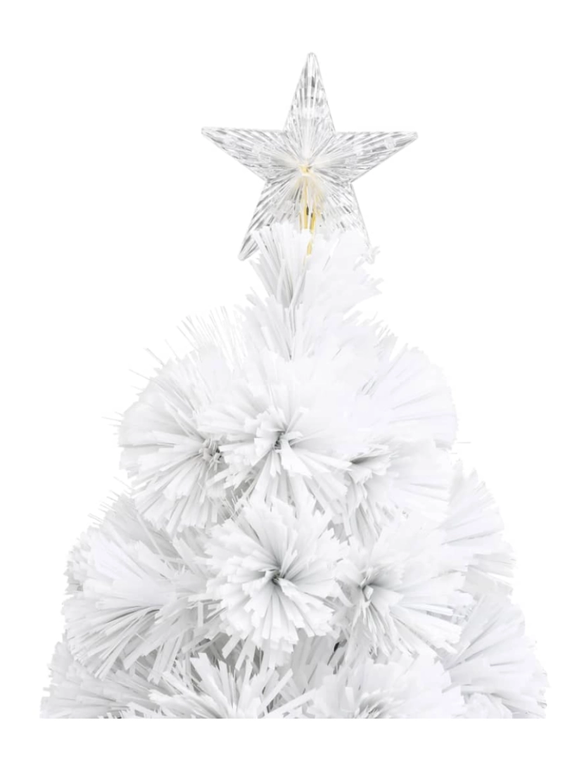 imagem de vidaXL Árvore Natal artificial pré-iluminada 64 cm fibra ótica branco8