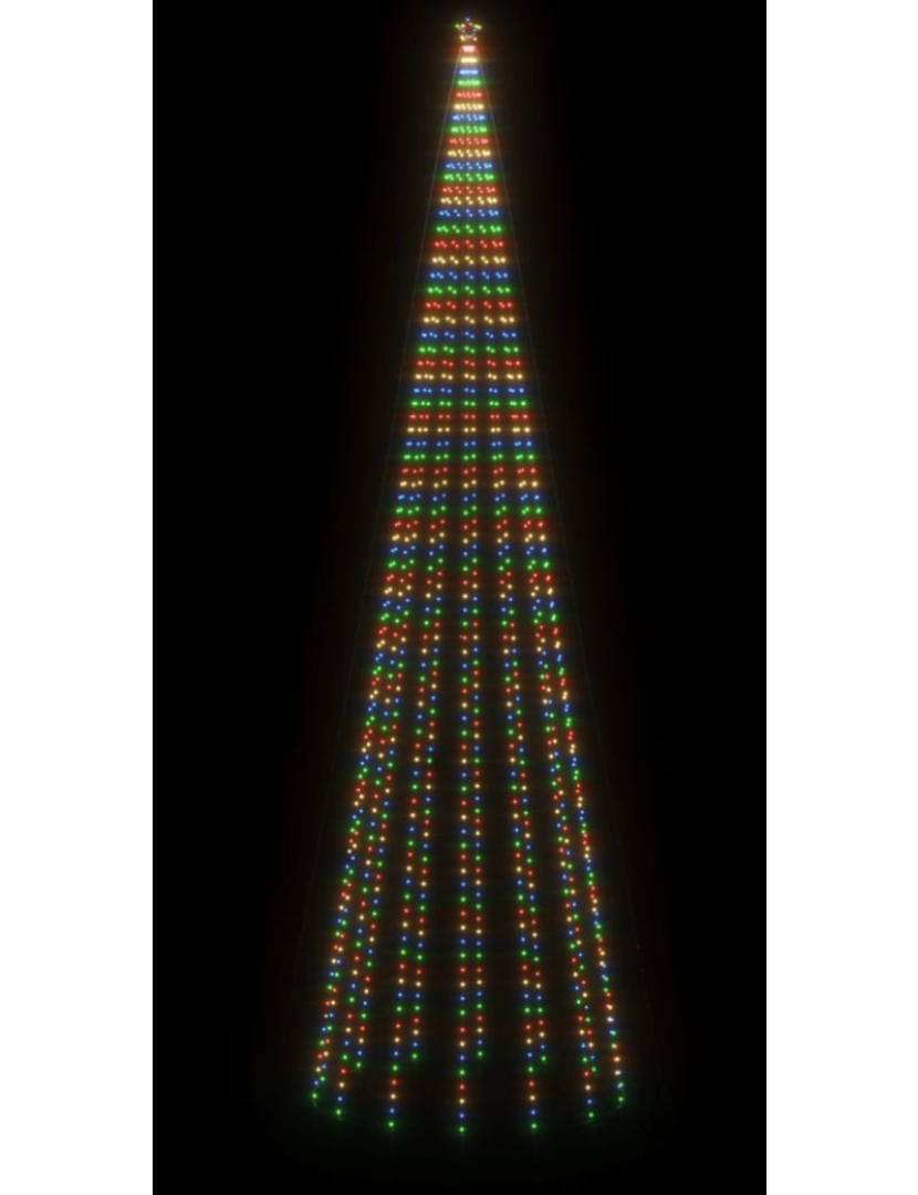 imagem de vidaXL Árvore de Natal em cone 1134 LEDs 230x800 cm colorido6