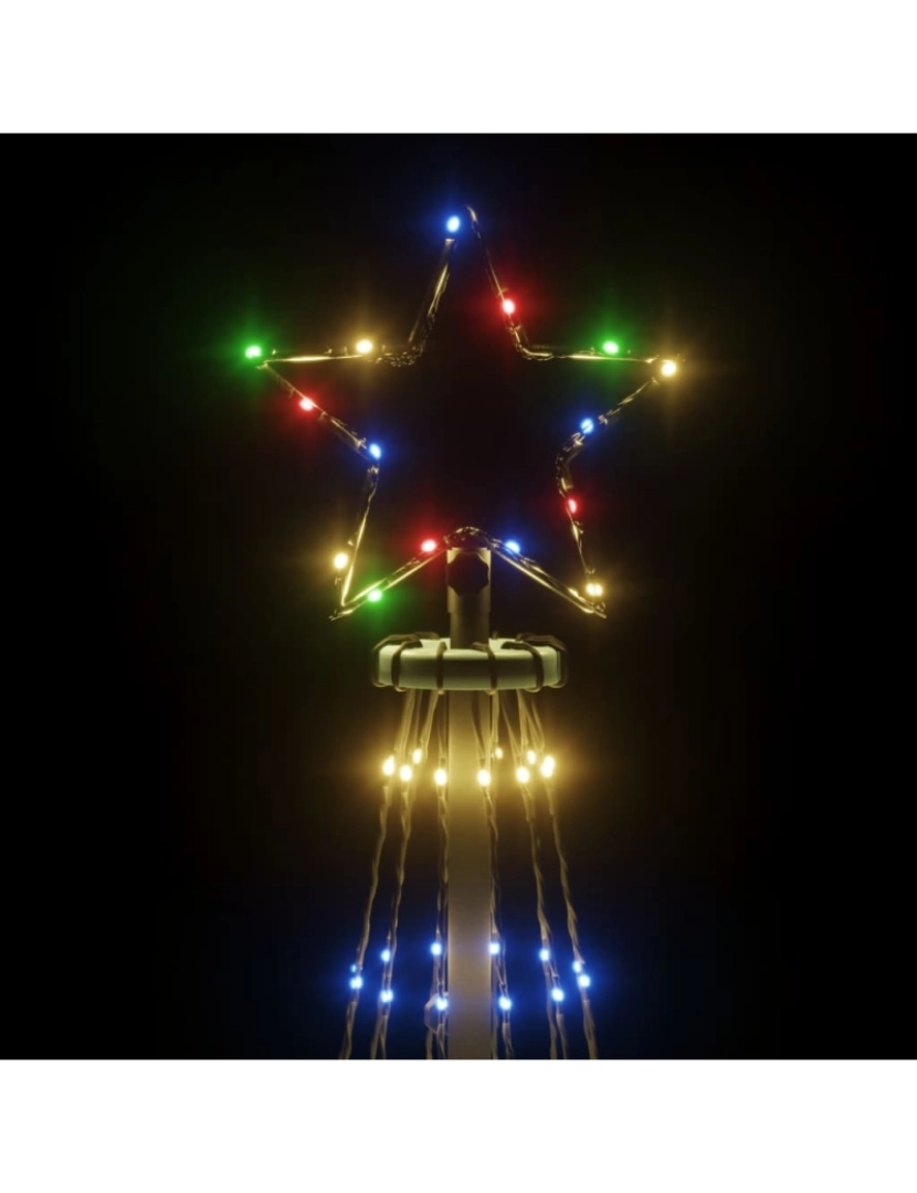 imagem de vidaXL Árvore de Natal em cone 1134 LEDs 230x800 cm colorido7