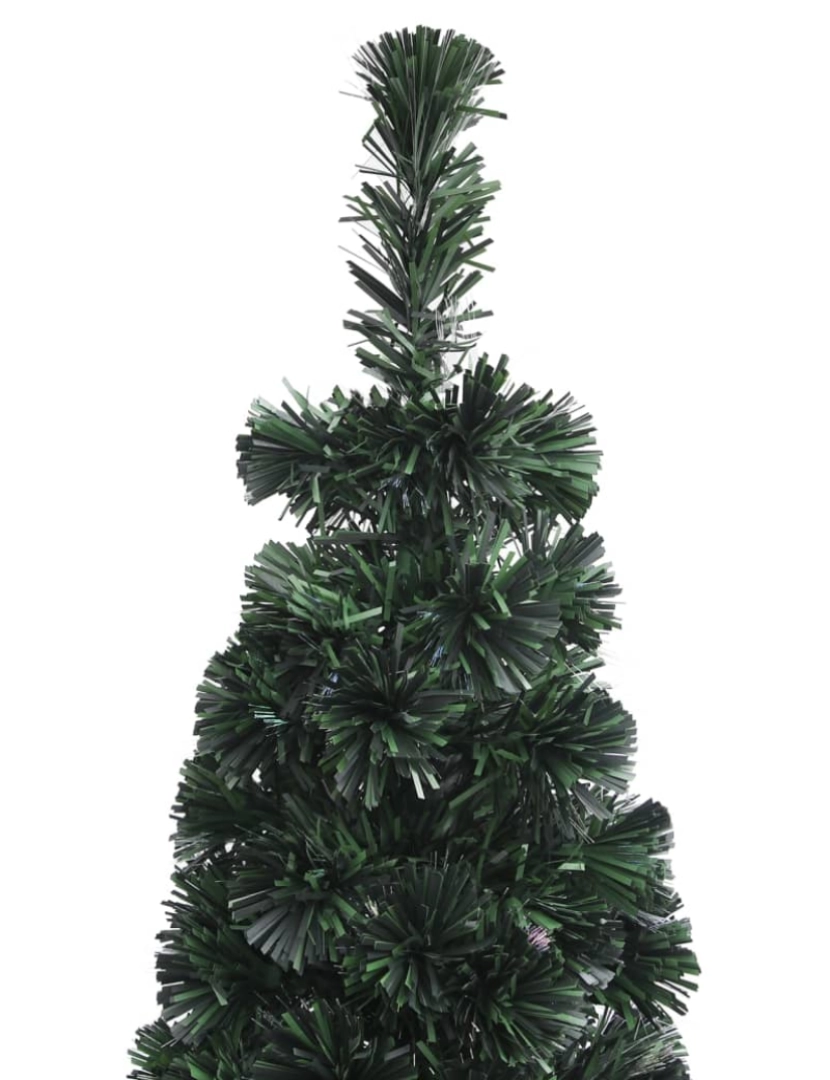 imagem de vidaXL Árvore de Natal artificial fina c/ suporte 180 cm fibra ótica7