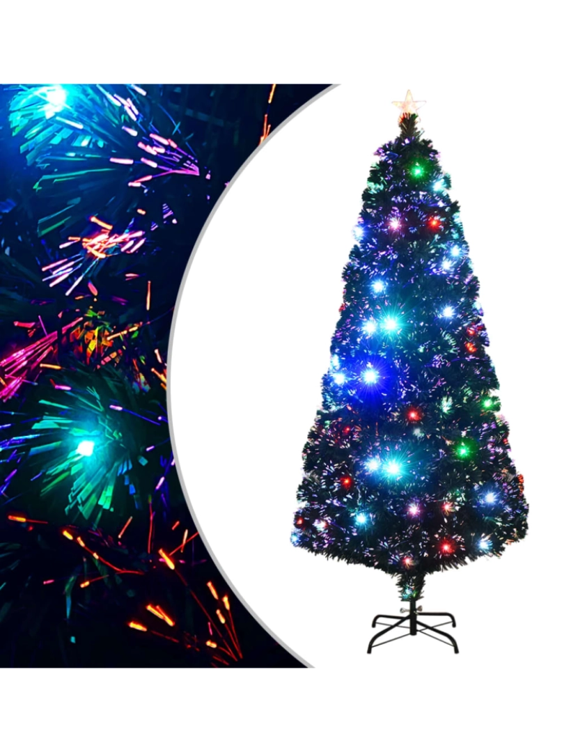 Vidaxl - vidaXL Árvore de Natal pré-iluminada c/ suporte 180 cm fibra ótica