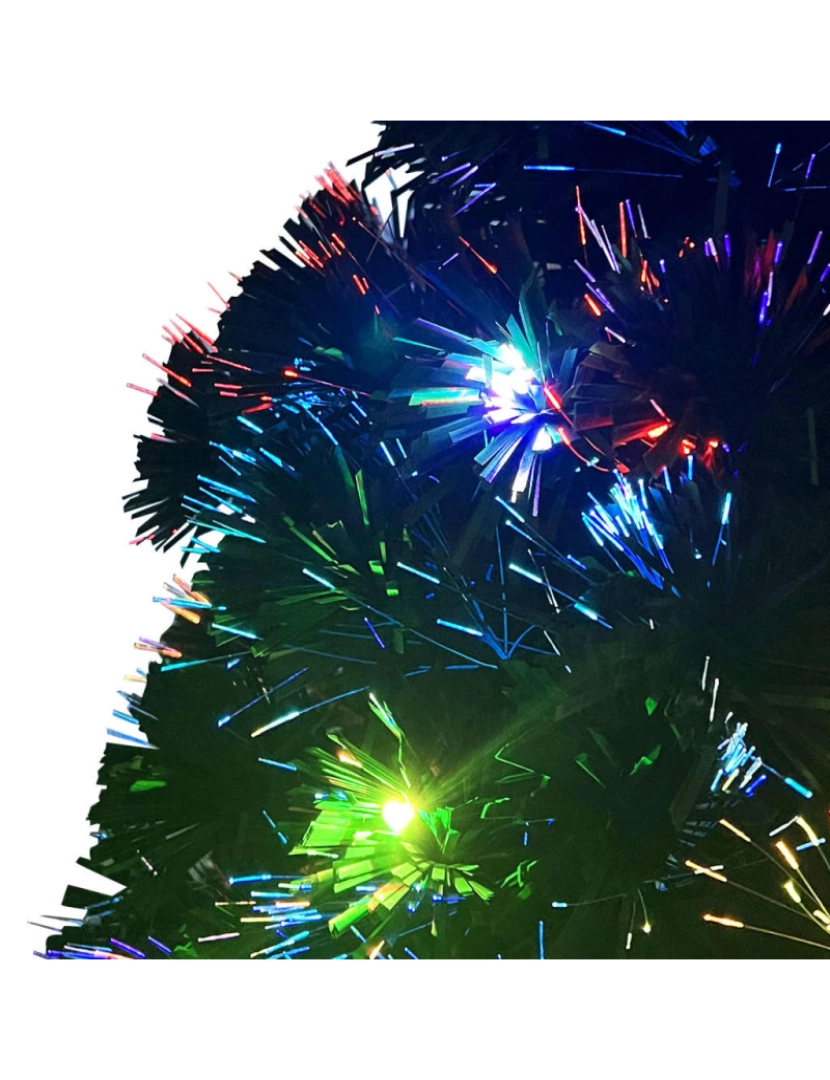 imagem de vidaXL Árvore de Natal pré-iluminada c/ suporte 120 cm fibra ótica10