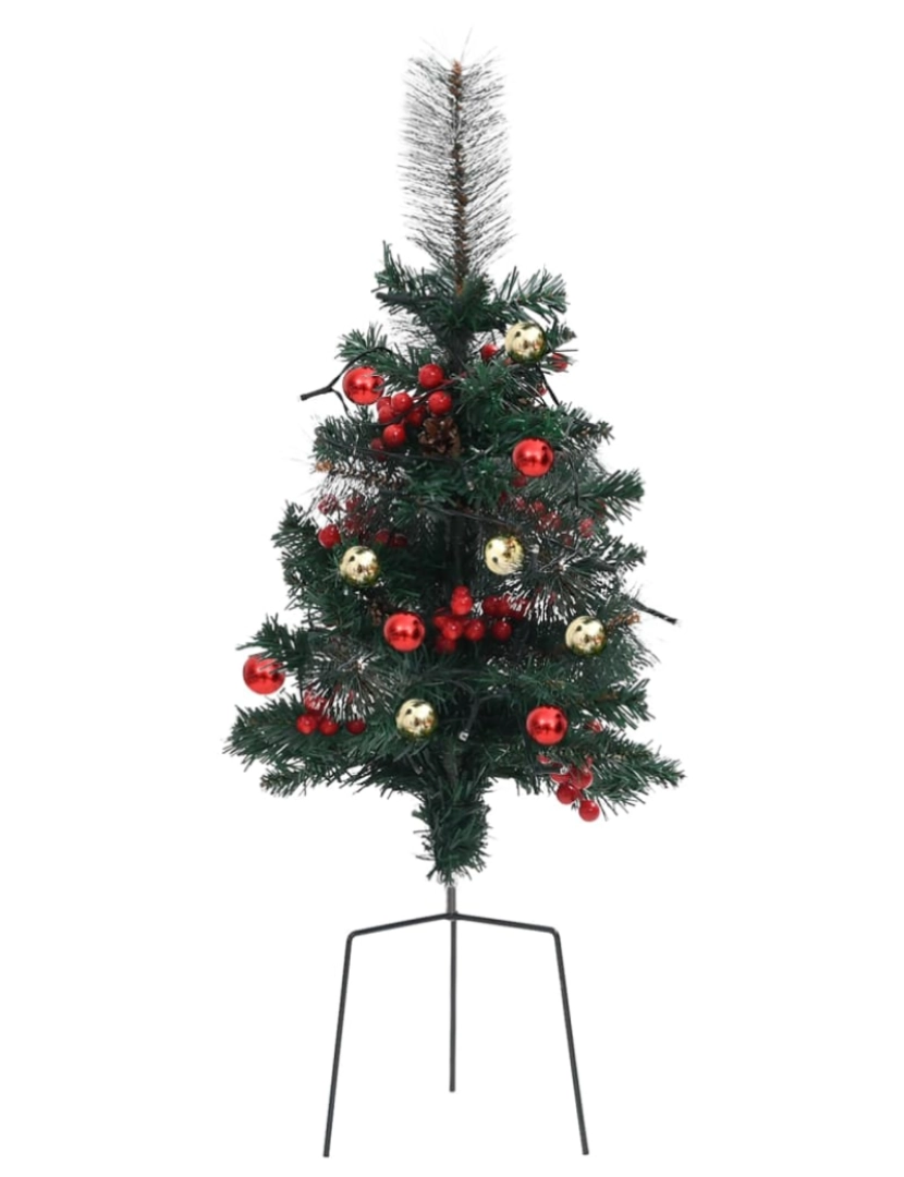 imagem de vidaXL Árvore de Natal artificial de exterior pré-iluminada 2 pcs PVC5