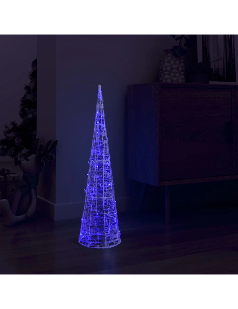 Vidaxl - vidaXL Pirâmide de iluminação decorativa com LEDs acrílico 90 cm azul