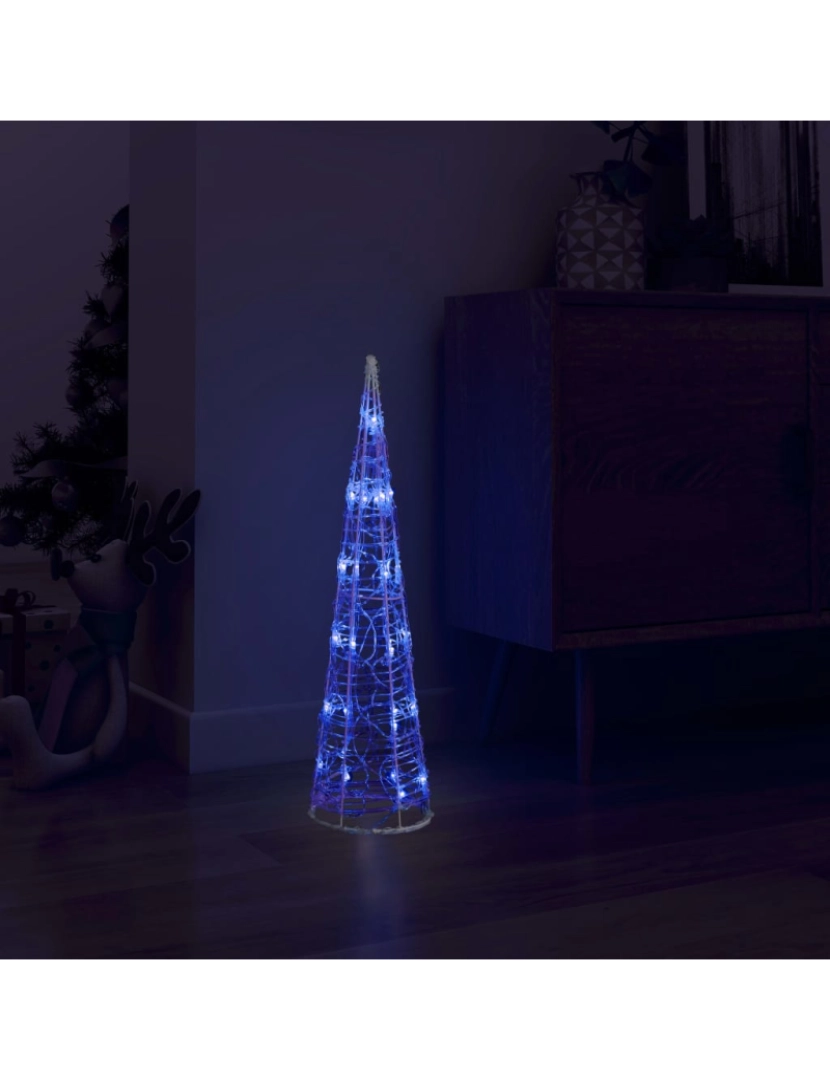 Vidaxl - vidaXL Pirâmide de iluminação decorativa com LEDs acrílico 60 cm azul