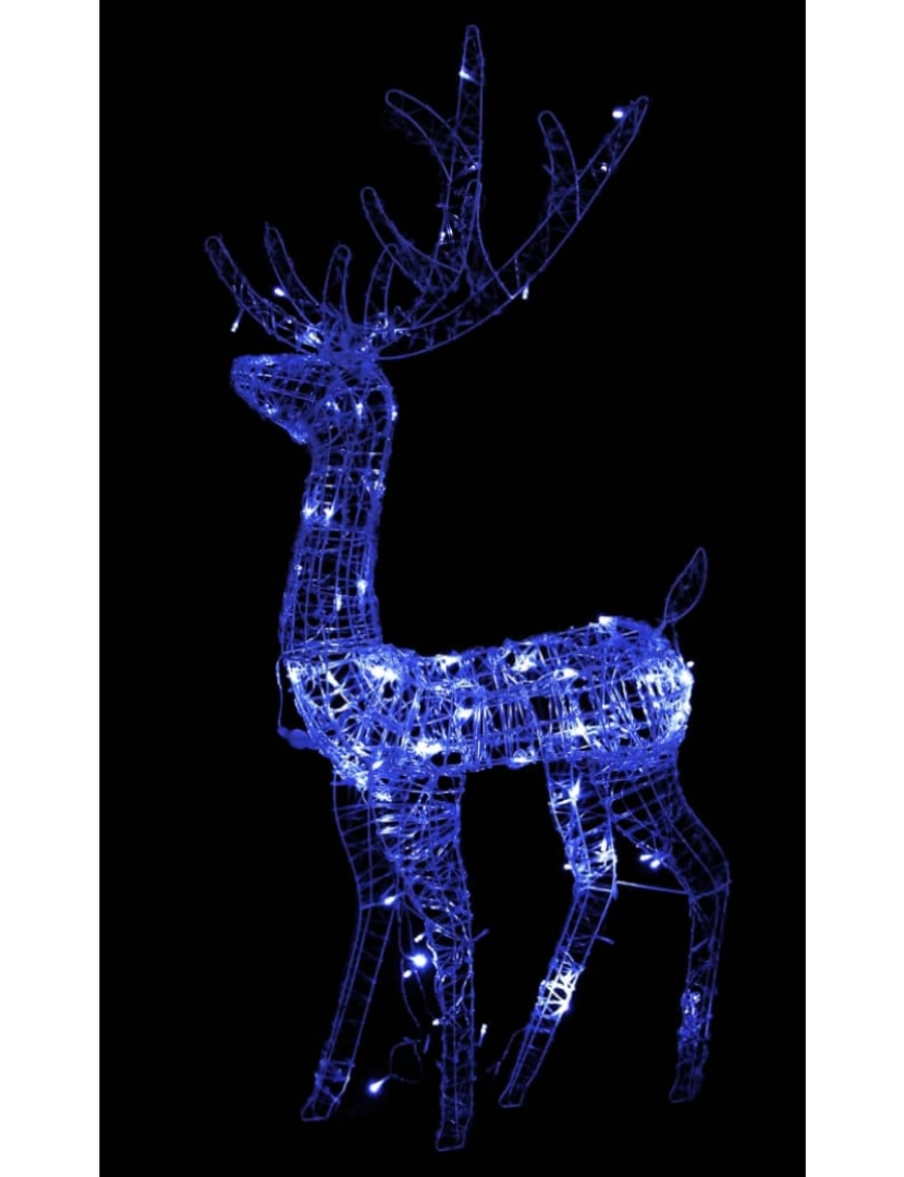 imagem de vidaXL Renas decorativas de Natal 2 pcs 120 cm acrílico azul8