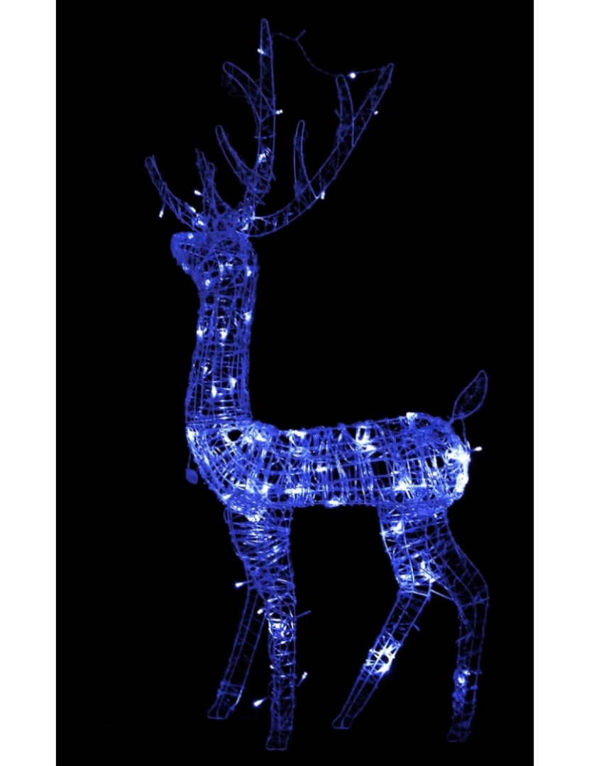 imagem de vidaXL Rena decorativa de Natal 140 LEDs 120 cm acrílico azul5