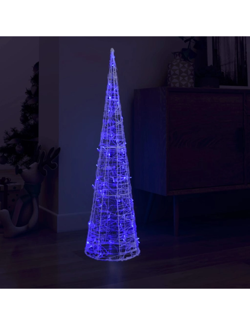 Vidaxl - vidaXL Pirâmide de iluminação decorativa com LEDs acrílico 120 cm azul