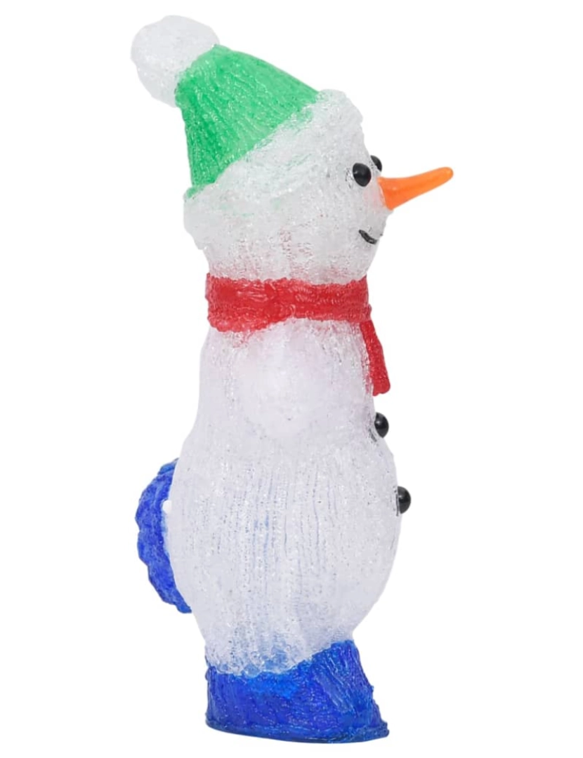 imagem de vidaXL Boneco de neve acrílico c/ luzes LED interior e exterior 30 cm7