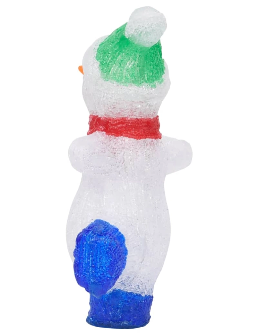 imagem de vidaXL Boneco de neve acrílico c/ luzes LED interior e exterior 30 cm8