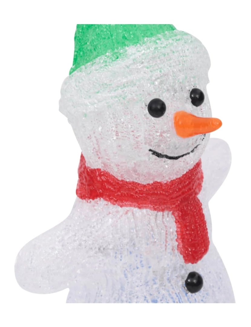 imagem de vidaXL Boneco de neve acrílico c/ luzes LED interior e exterior 30 cm9