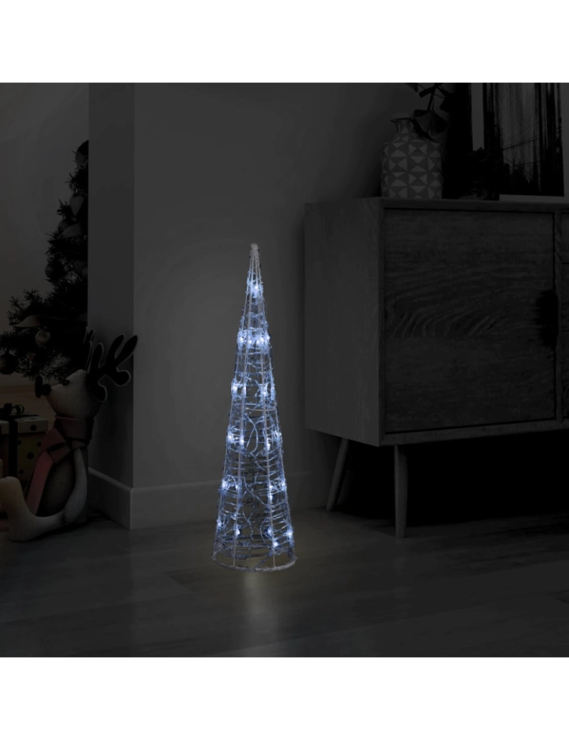 Vidaxl - vidaXL Pirâmide iluminação decorativa LEDs acrílico 60 cm branco frio