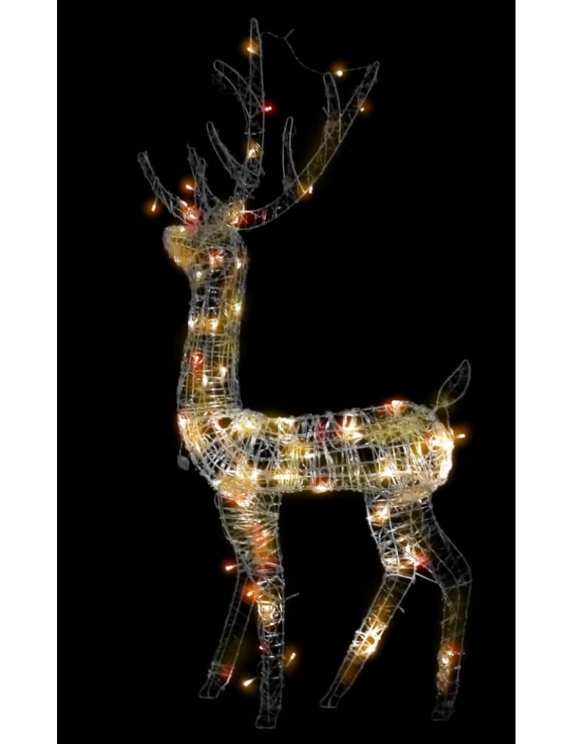 imagem de vidaXL Rena decorativa de Natal 140 LEDs 120 cm acrílico colorido5