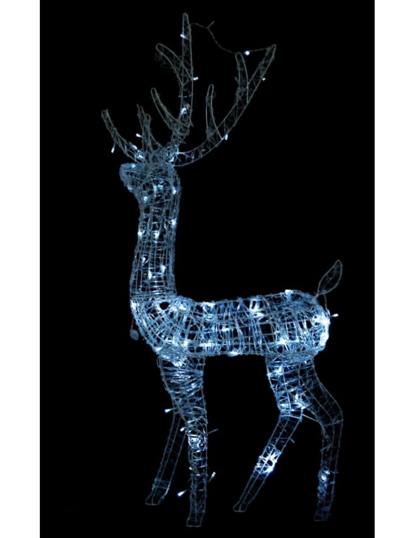 imagem de vidaXL Rena decorativa de Natal 140 LEDs 120 cm acrílico branco frio5