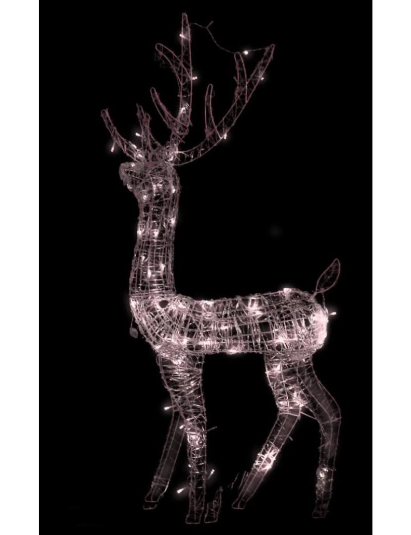 imagem de vidaXL Rena decorativa de Natal 140 LEDs 120 cm acrílico branco quente5