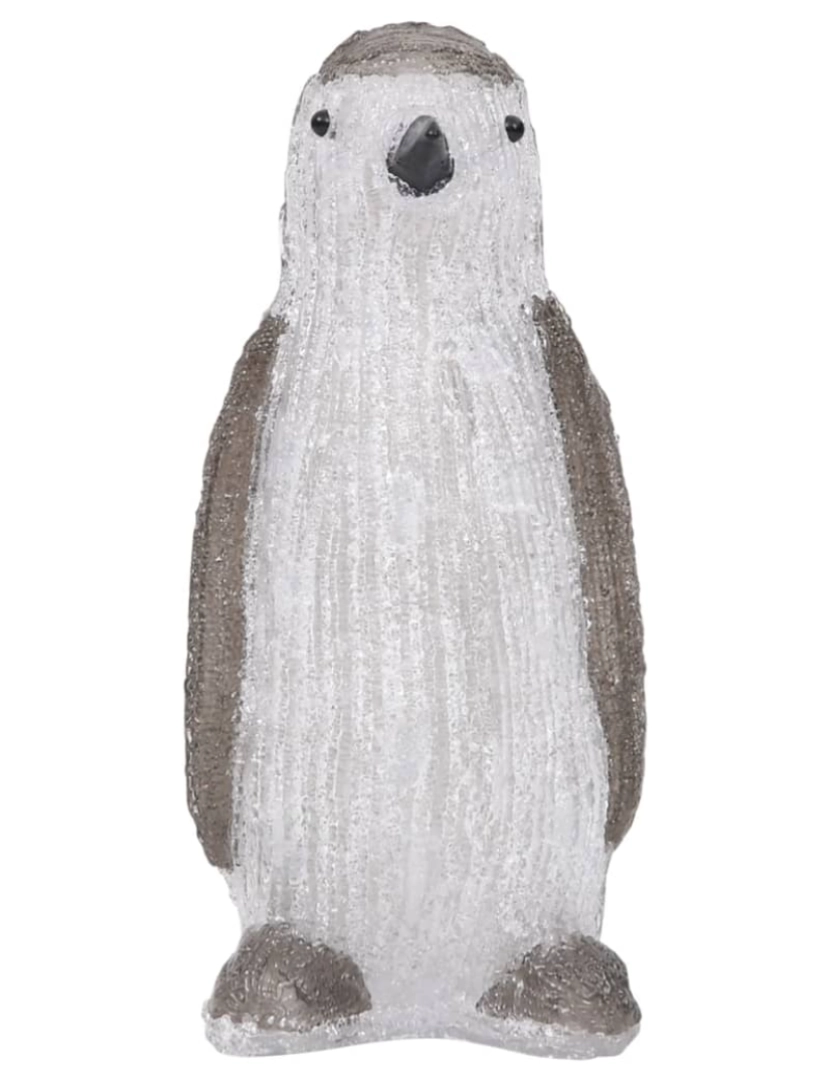 imagem de vidaXL Figura pinguim acrílico c/ luzes LED interior e exterior 30 cm5