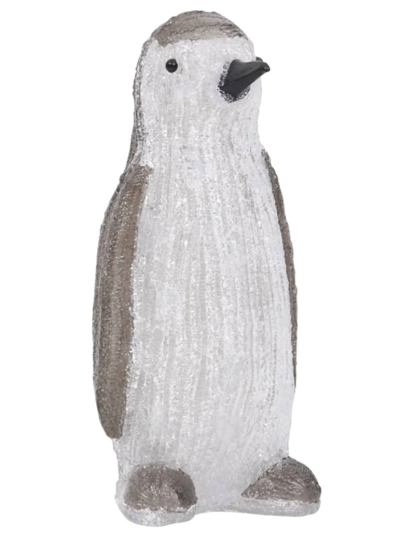 imagem de vidaXL Figura pinguim acrílico c/ luzes LED interior e exterior 30 cm6