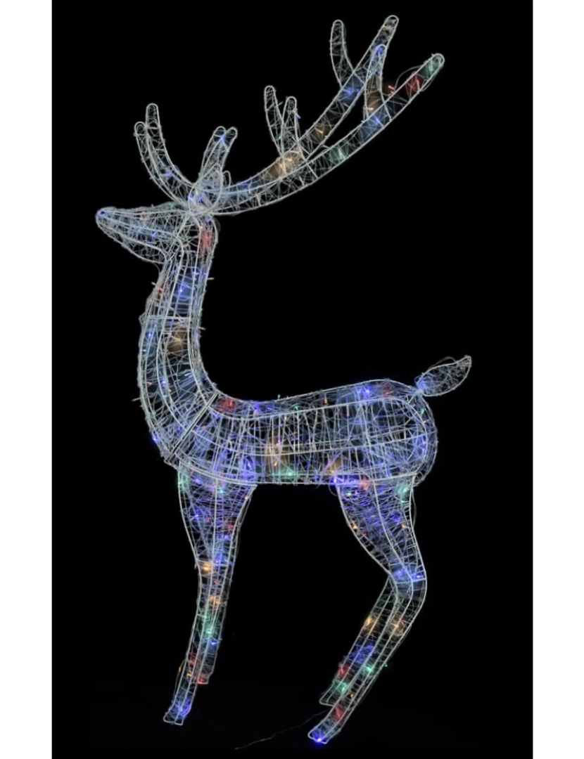 imagem de vidaXL Renas de Natal XXL 2pcs 250 LEDs 180 cm acrílico multicolorido7