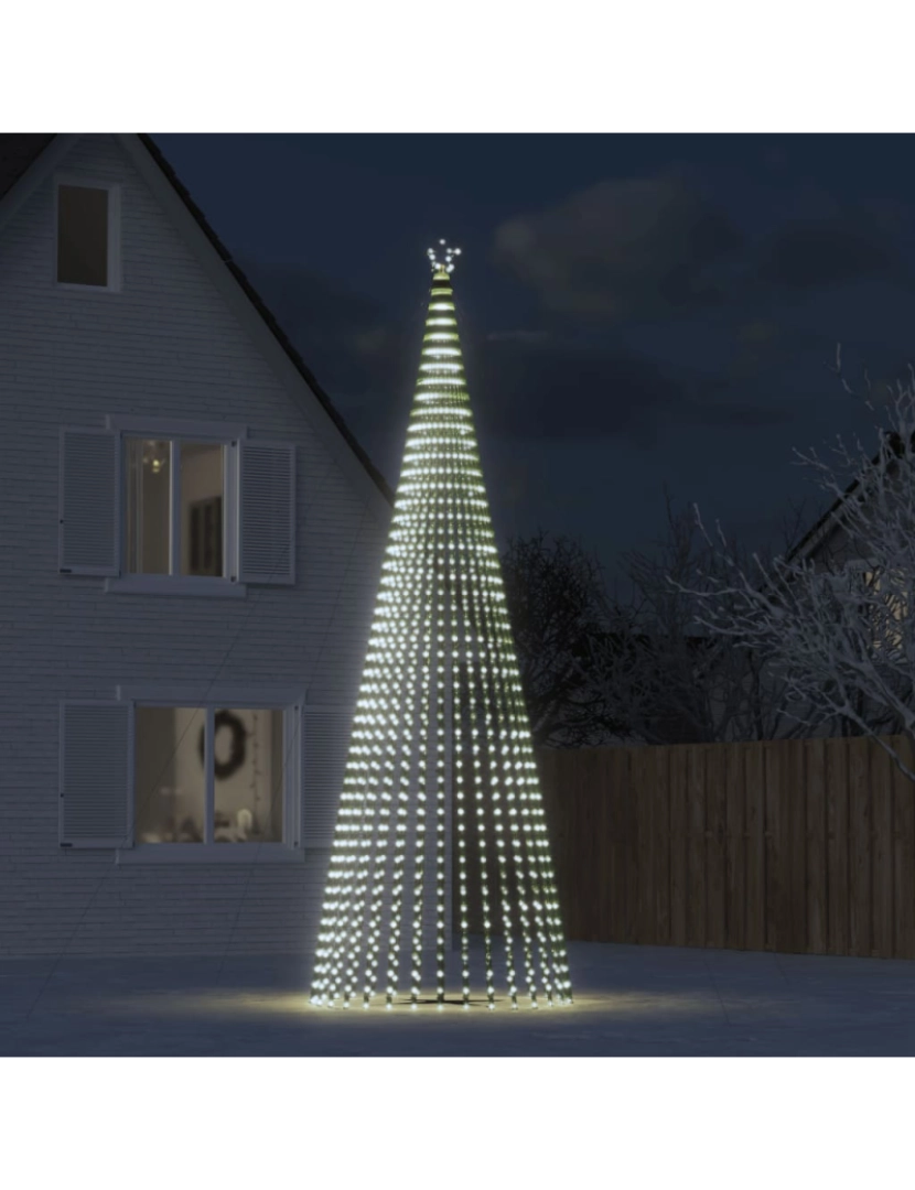 Vidaxl - vidaXL Árvore de Natal luminosa em cone 1544 LEDs 500 cm branco frio