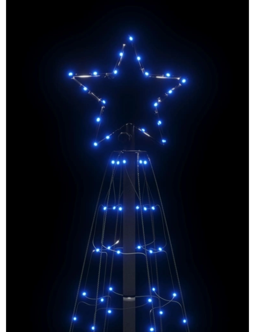 imagem de vidaXL Iluminação p/ árvore de Natal c/ estacas 220 LEDs 180 cm azul7