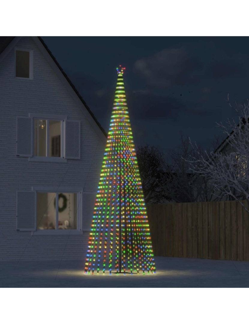 Vidaxl - vidaXL Árvore de Natal luminosa em cone 1544 luzes LED 500 cm colorido