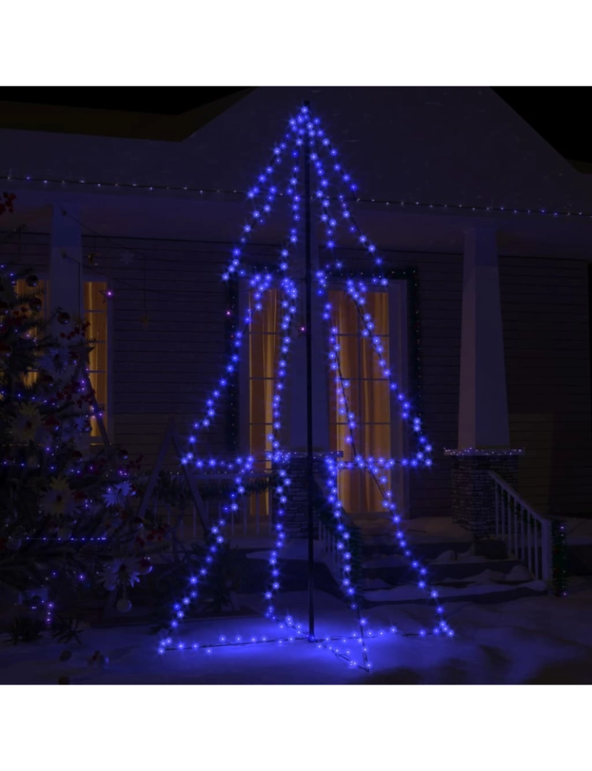 Vidaxl - vidaXL Árvore de Natal em cone 300 LEDs 120x220 cm interior e exterior