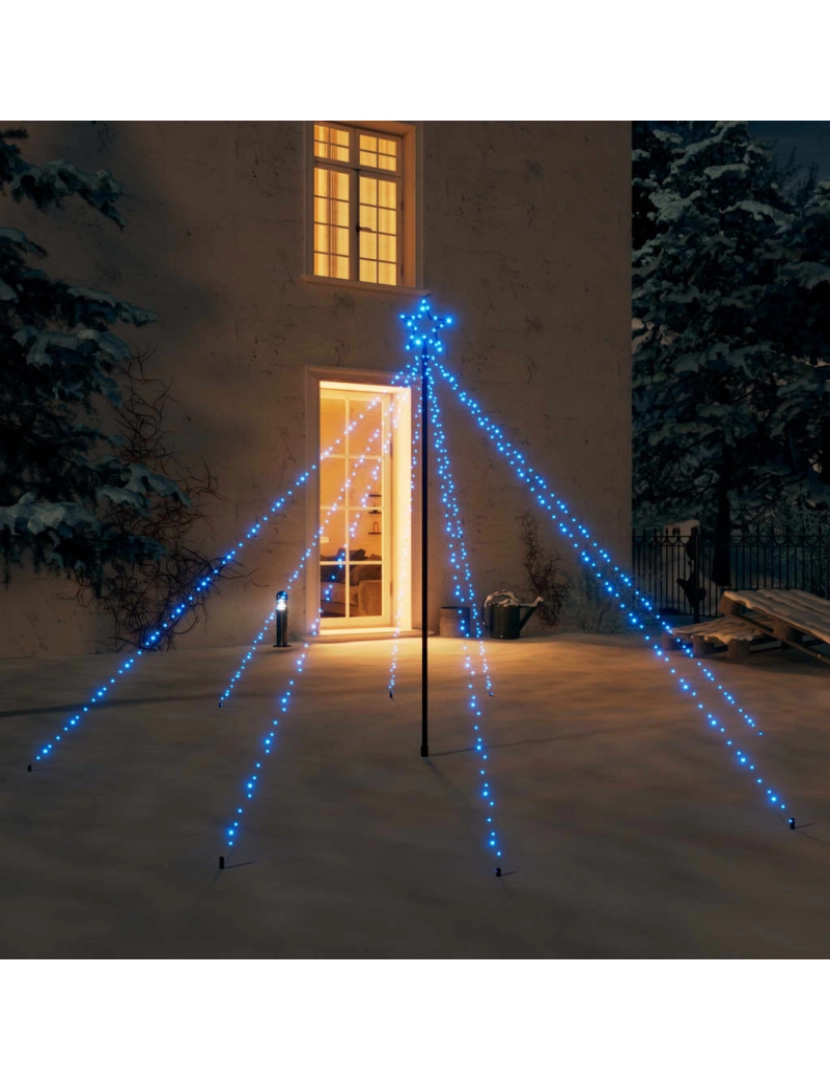 Vidaxl - vidaXL Iluminação para árvore de Natal int/ext 400 luzes LED 2,5m azul