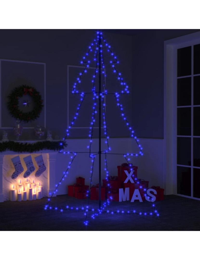 Vidaxl - vidaXL Árvore de Natal em cone 240 LEDs 118x180 cm interior e exterior