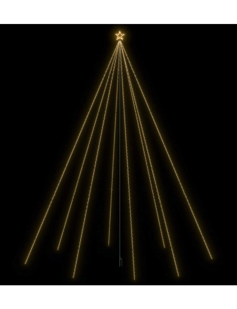 imagem de vidaXL Iluminação cascata p/ árvore Natal int/ext 1300 luzes LED 8 m4