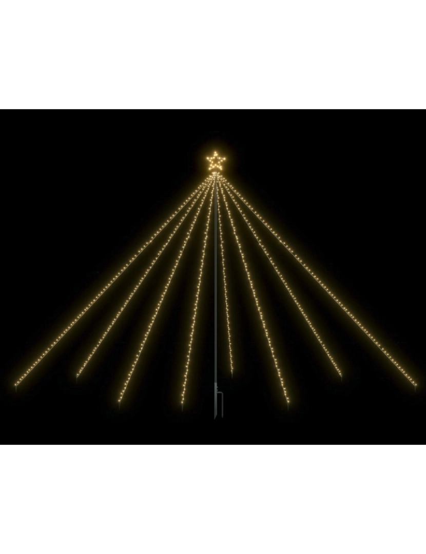 imagem de vidaXL Iluminação cascata p/ árvore Natal int/ext 576 luzes LED 3,6 m5