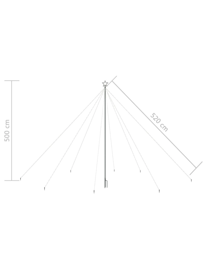 imagem de vidaXL Iluminação cascata p/ árvore Natal int/ext 800 luzes LED 5 m9