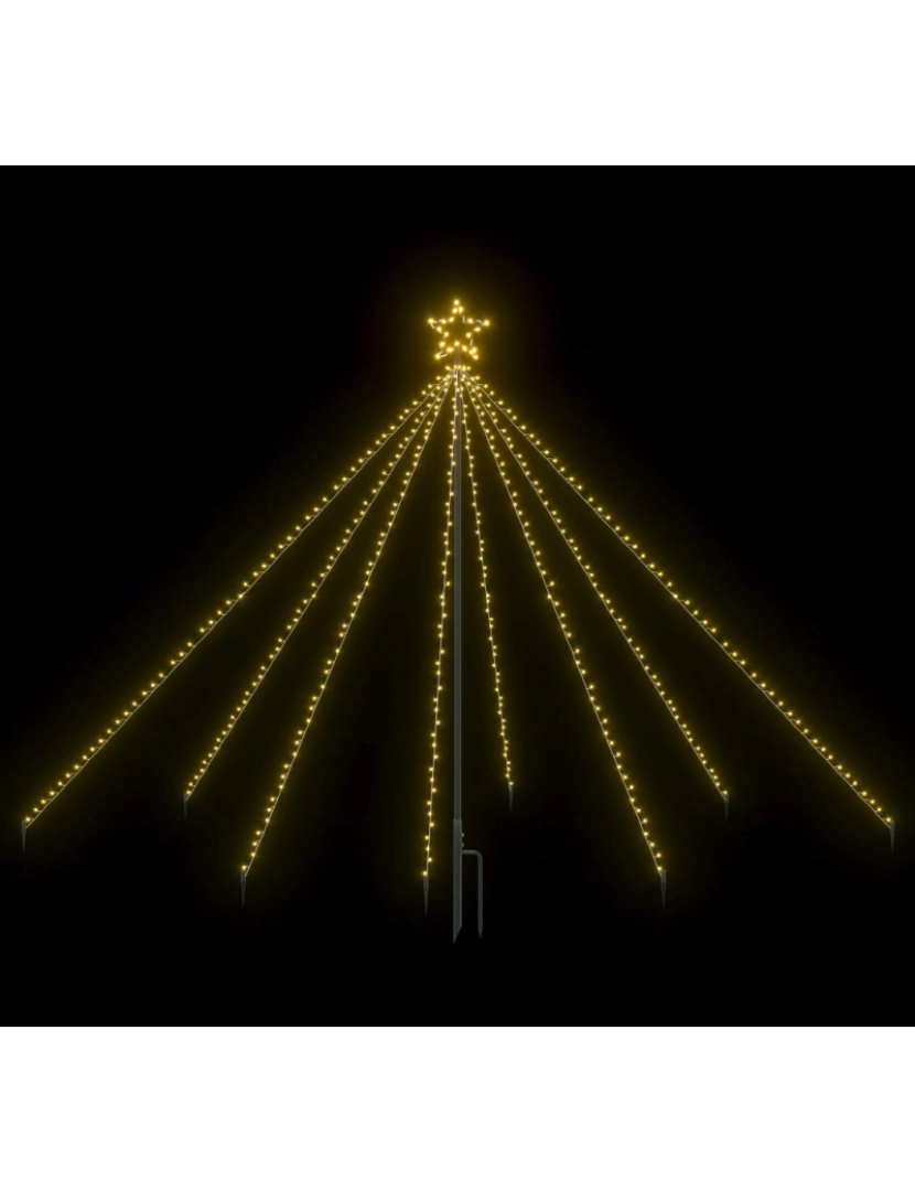 imagem de vidaXL Iluminação cascata p/ árvore Natal int/ext 400 luzes LED 2,5 m4