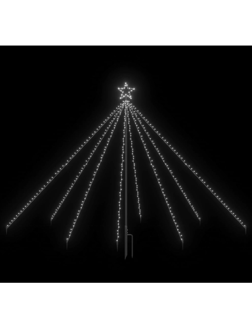 imagem de vidaXL Iluminação cascata p/ árvore Natal int/ext 400 luzes LED 2,5 m4