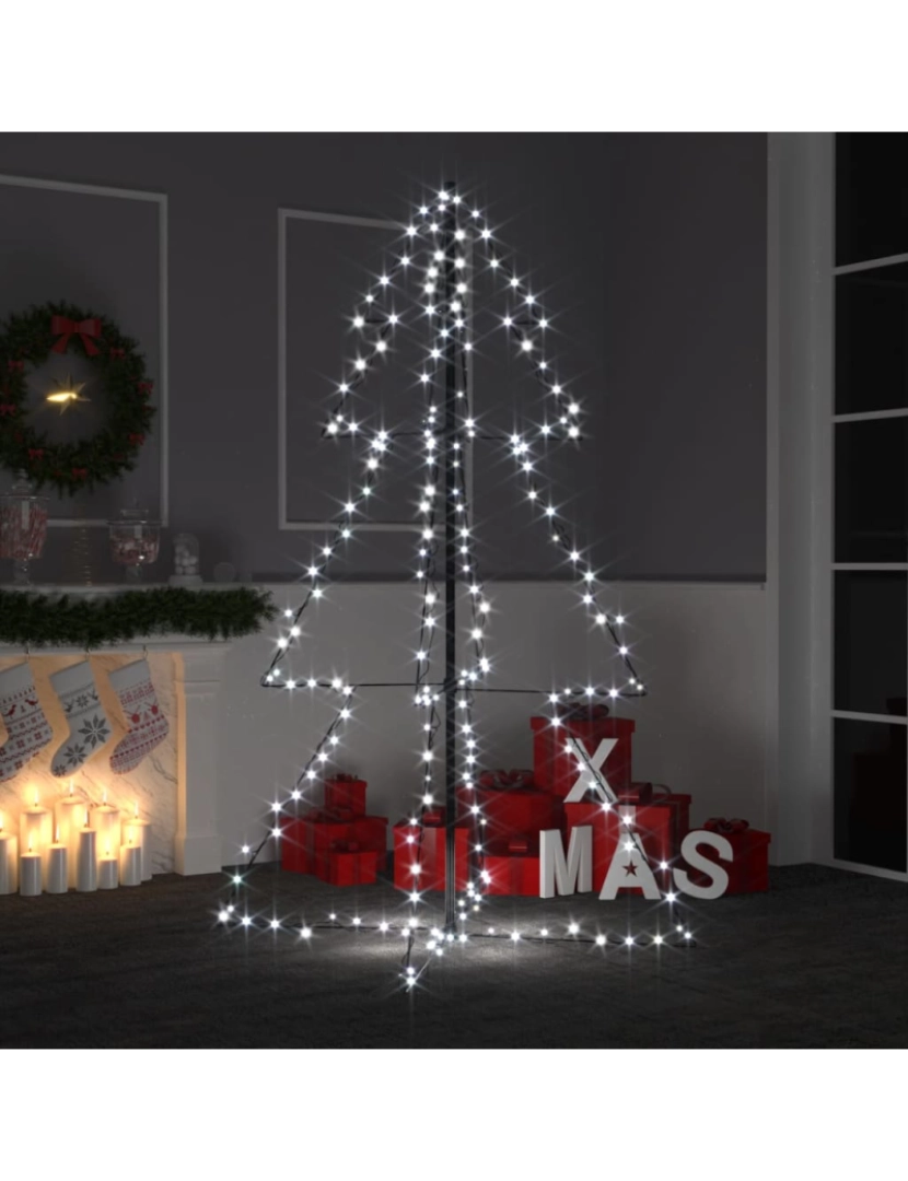 Vidaxl - vidaXL Árvore de Natal em cone 200 LEDs 98x150 cm interior e exterior