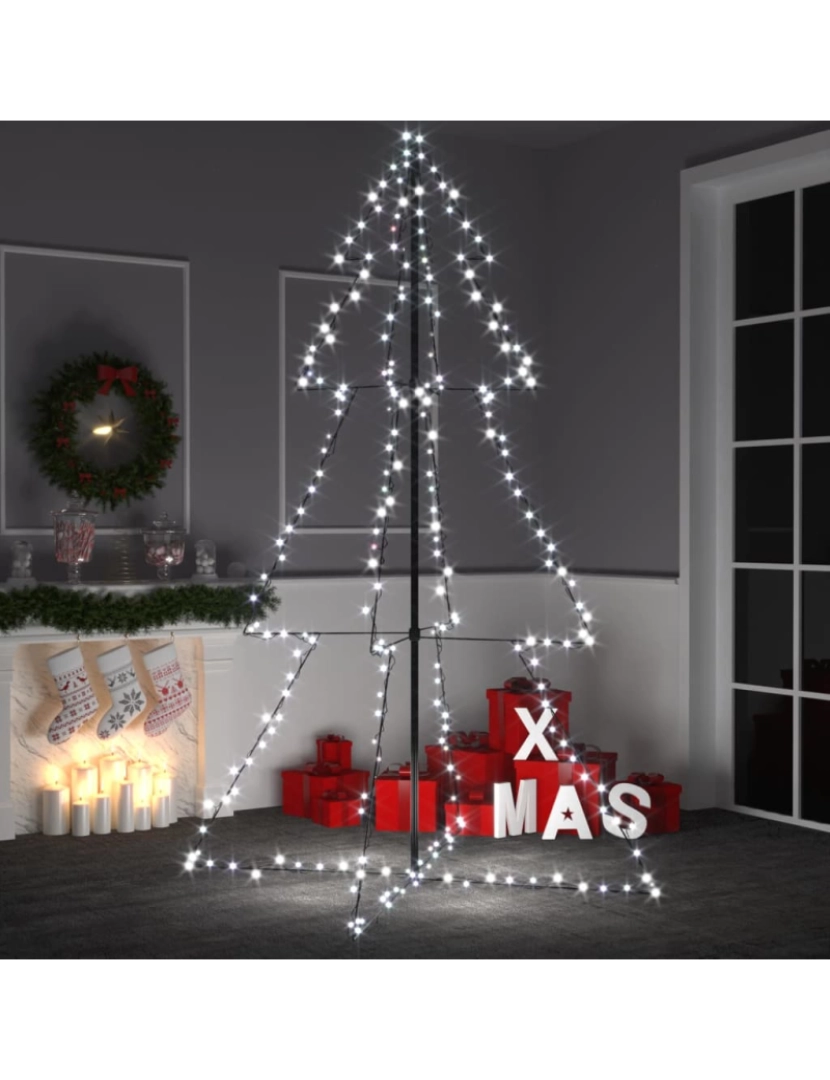 Vidaxl - vidaXL Árvore de Natal em cone 240 LEDs 118x180 cm interior e exterior