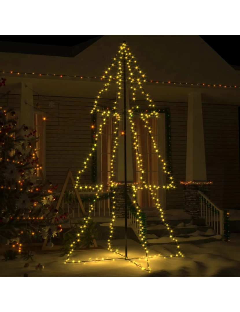 Vidaxl - vidaXL Árvore de Natal em cone 300 LEDs 120x220 cm interior e exterior