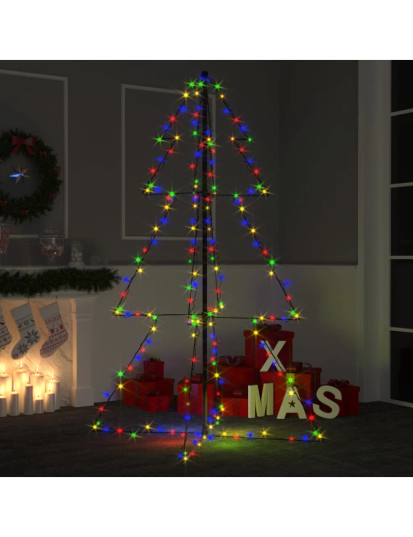 Vidaxl - vidaXL Árvore de Natal em cone 200 LEDs 98x150 cm interior e exterior