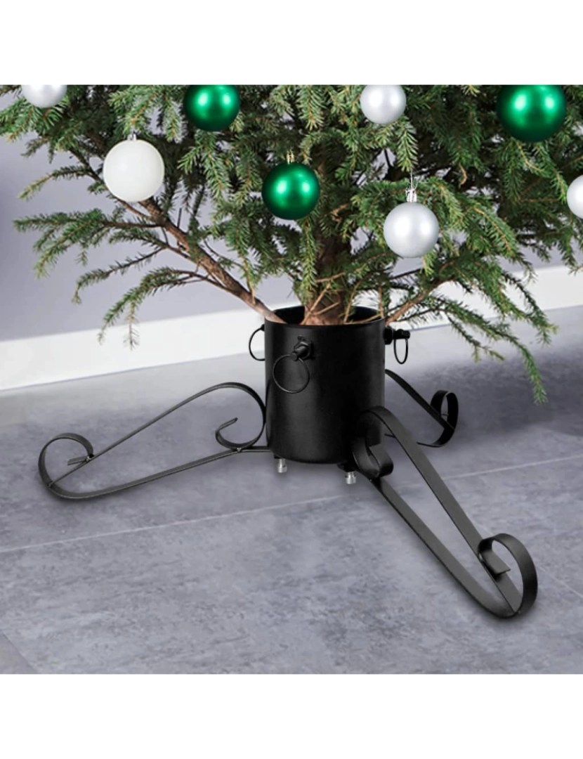 Vidaxl - vidaXL Suporte para árvore de Natal 58x58x21 cm preto